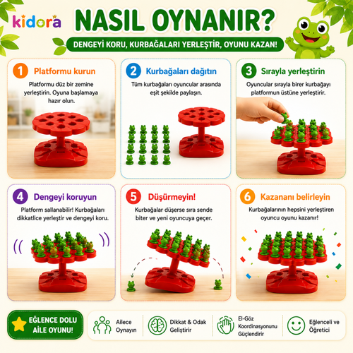 🐸 Kurbağa Denge Oyunu – Eğlenceli ve Öğretici Aile Oyunu