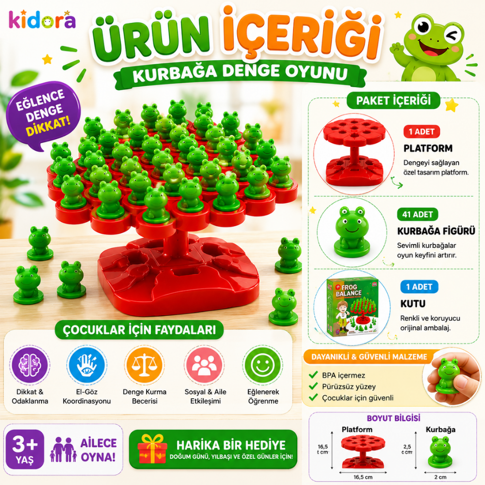 🐸 Kurbağa Denge Oyunu – Eğlenceli ve Öğretici Aile Oyunu
