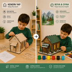 KIDORA Ahşap Boyama & Maket Aktivite Seti