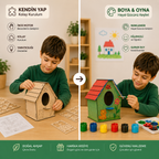 KIDORA Ahşap Boyama & Maket Aktivite Seti