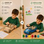 KIDORA Ahşap Boyama & Maket Aktivite Seti