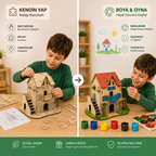KIDORA Ahşap Boyama & Maket Aktivite Seti